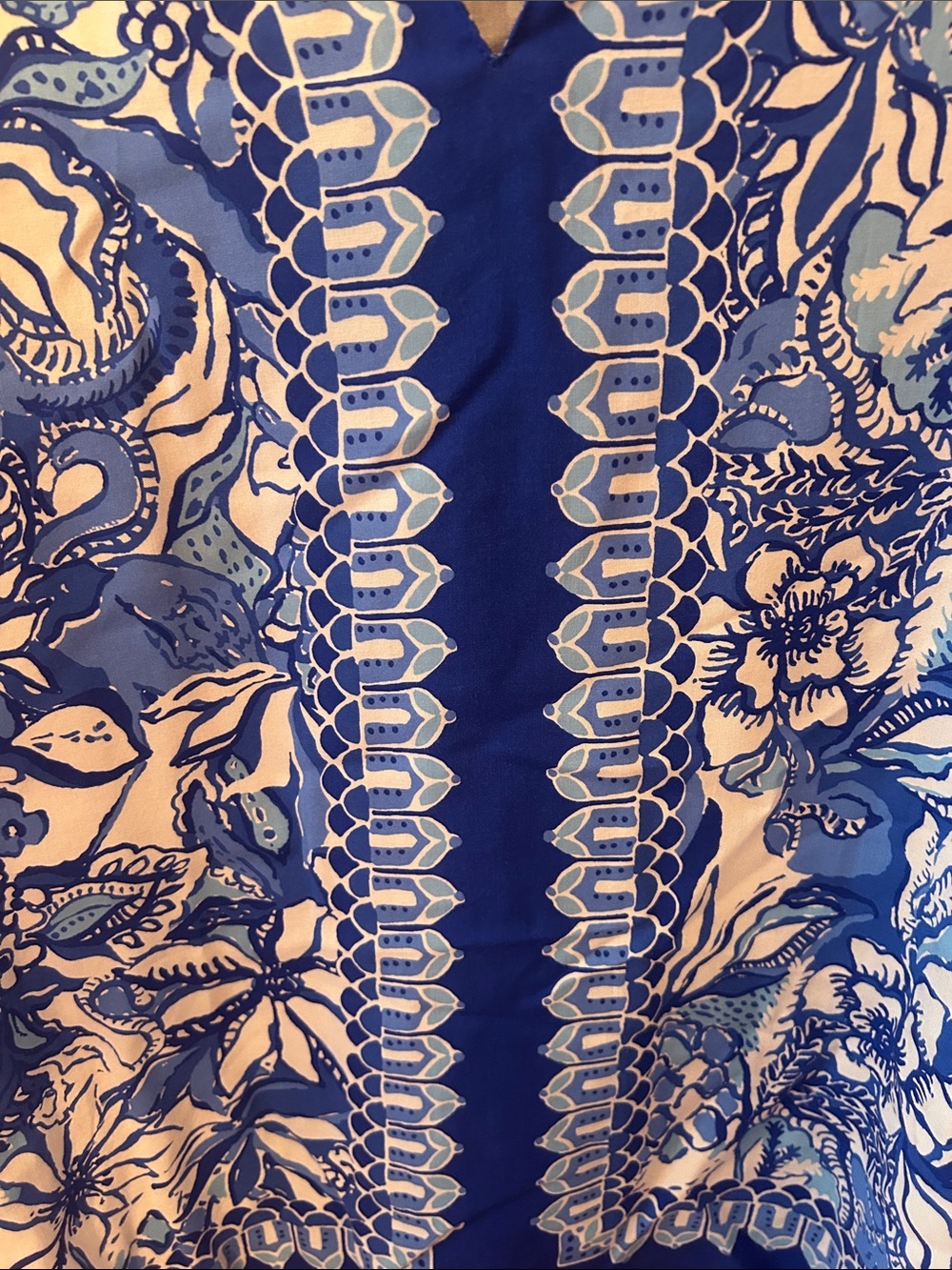 Lilly Pulitzer Blue & White Floral Blouse - Picture 3 of 5